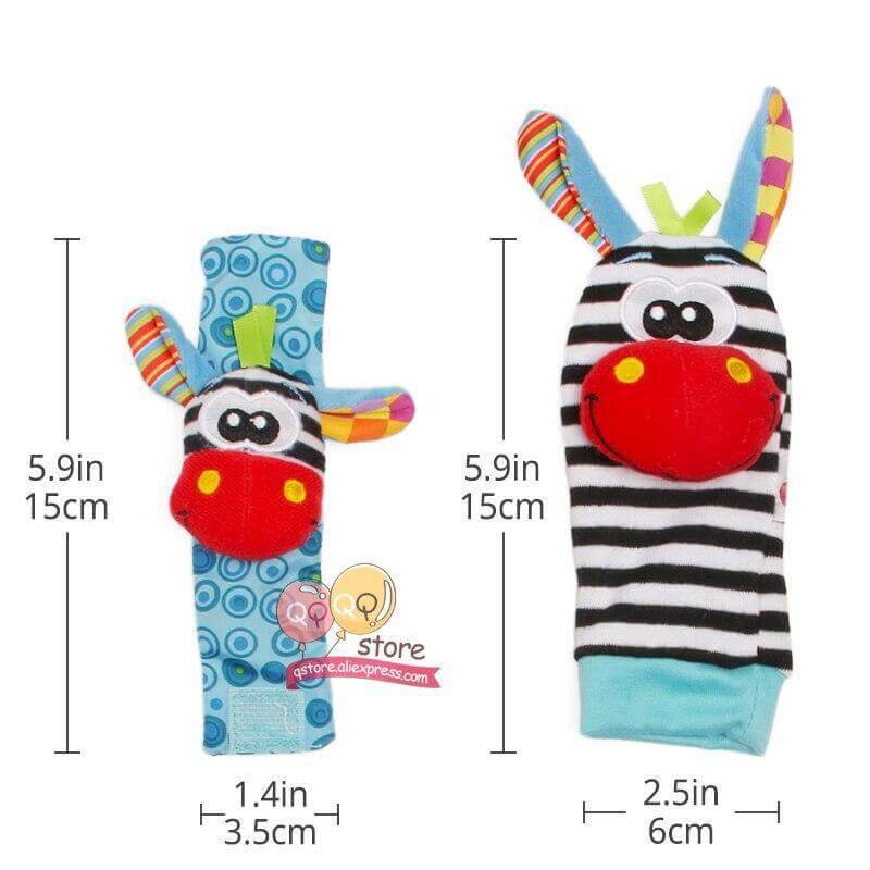 Foot Wrist Rattle Set 4 Pieces - Baby Bubble Store